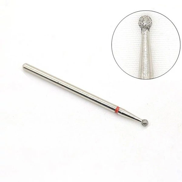 سر سوهان الماسه مدل توپی (Ball Bit) - تخصصی پاک‌سازی کوتیکول و اطراف ناخن