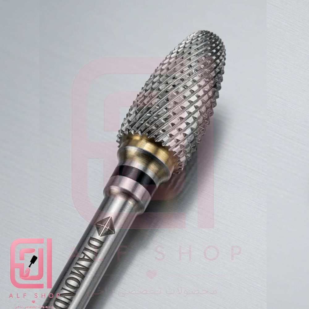 سر سوهان الماسه کاجی سرگرد برند DIAMOND (تخصصی مانیکور و کاشت) نوار مشکی