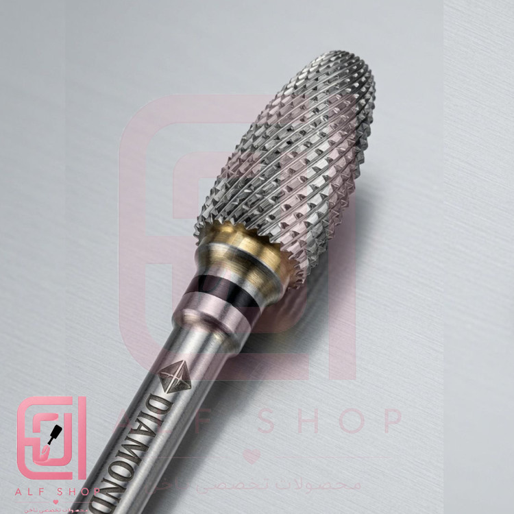 سر سوهان الماسه کاجی سرگرد برند DIAMOND (تخصصی مانیکور و کاشت) نوار مشکی