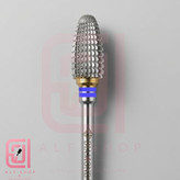 سر سوهان الماسه کاجی سرگرد برند DIAMOND (تخصصی مانیکور و کاشت) نوار آبی