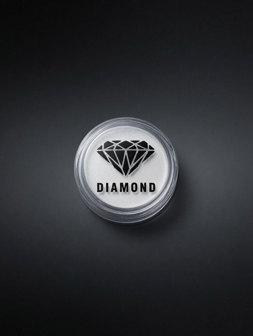 پودر کروم ناخن دیاموند (Diamond) مدل کلیر (Clear) - جلوه شفاف و درخشان