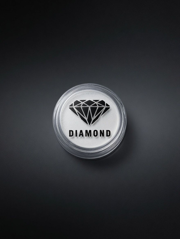 پودر کروم ناخن دیاموند (Diamond) مدل کلیر (Clear) - جلوه شفاف و درخشان
